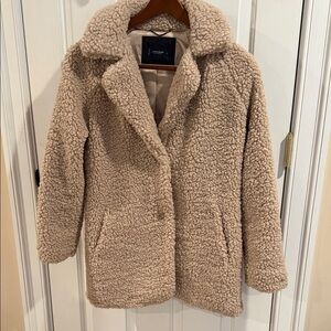 Lucky Brand Women's Cream Teddy Jacket